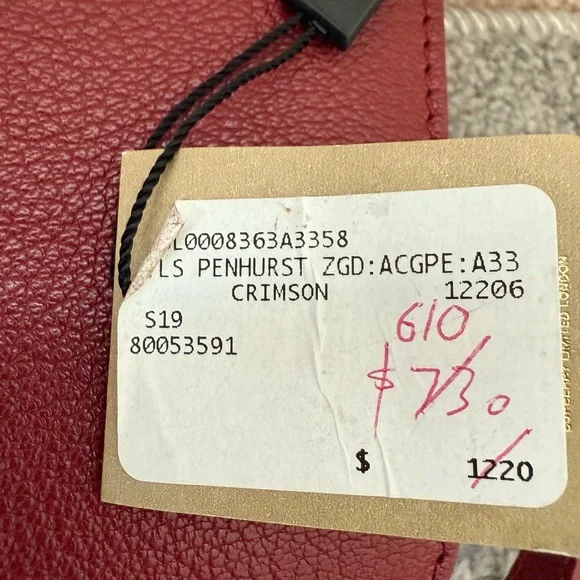 Burberry Crimson Leather Crossbody Bag - Picture 9 of 9